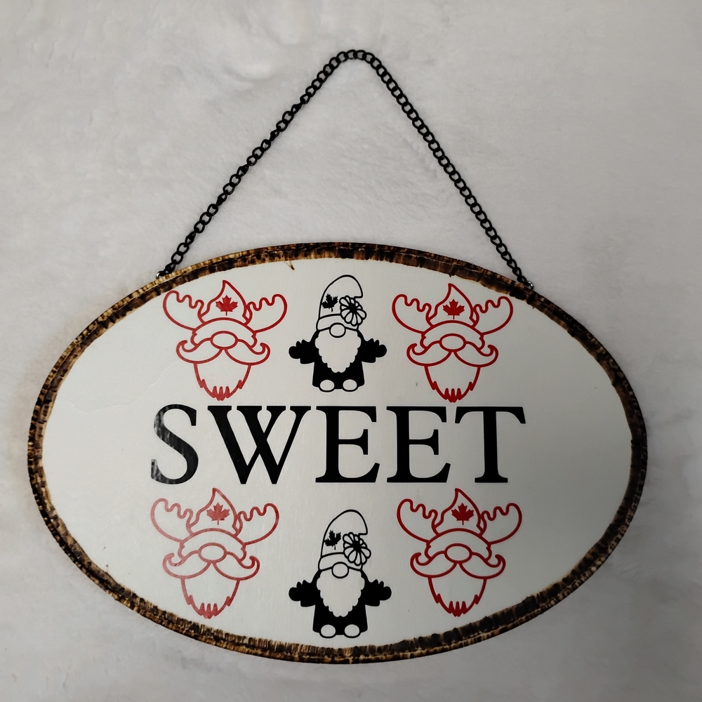 Sweet Hanging Sign with Santa Design